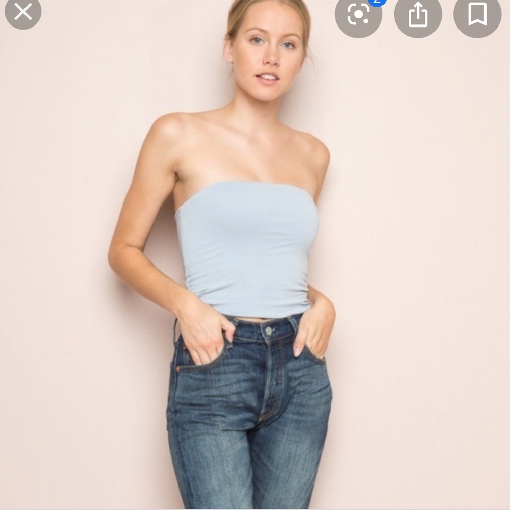 Light Blue Jenny Tube Top | Brandy